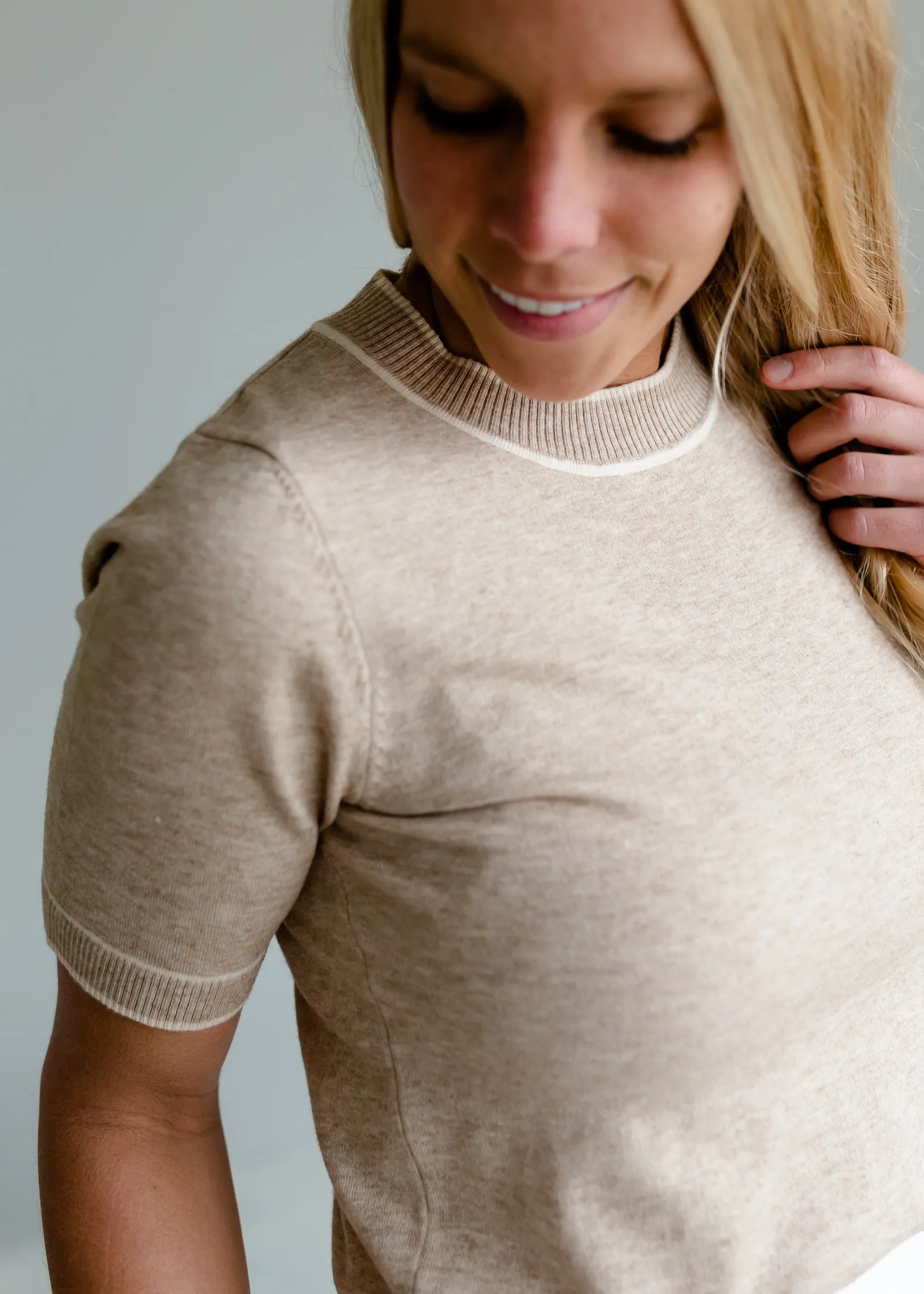 Oatmeal Knit Sweater Top - FINAL SALE