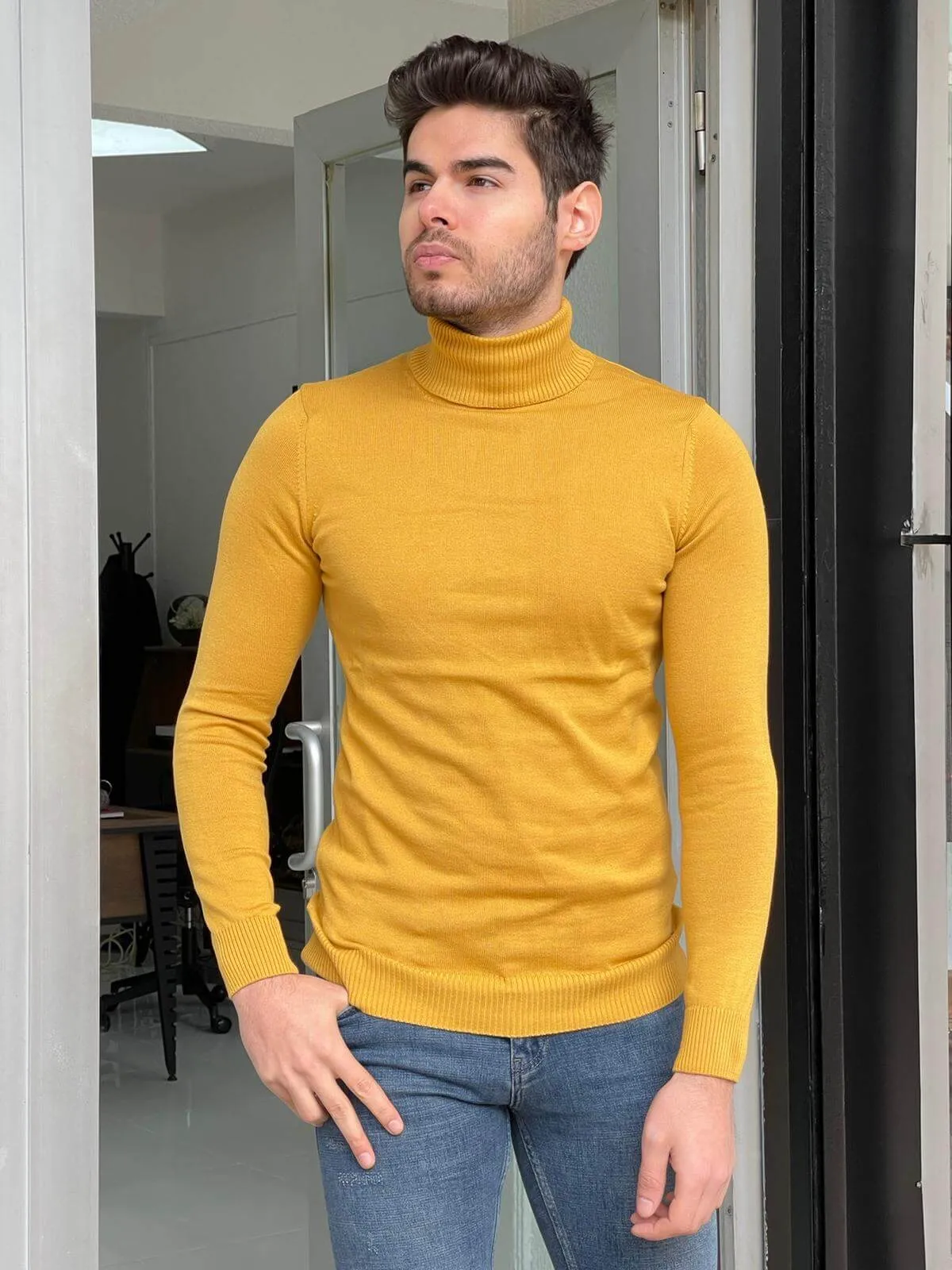 Osaka Yellow Half Turtleneck