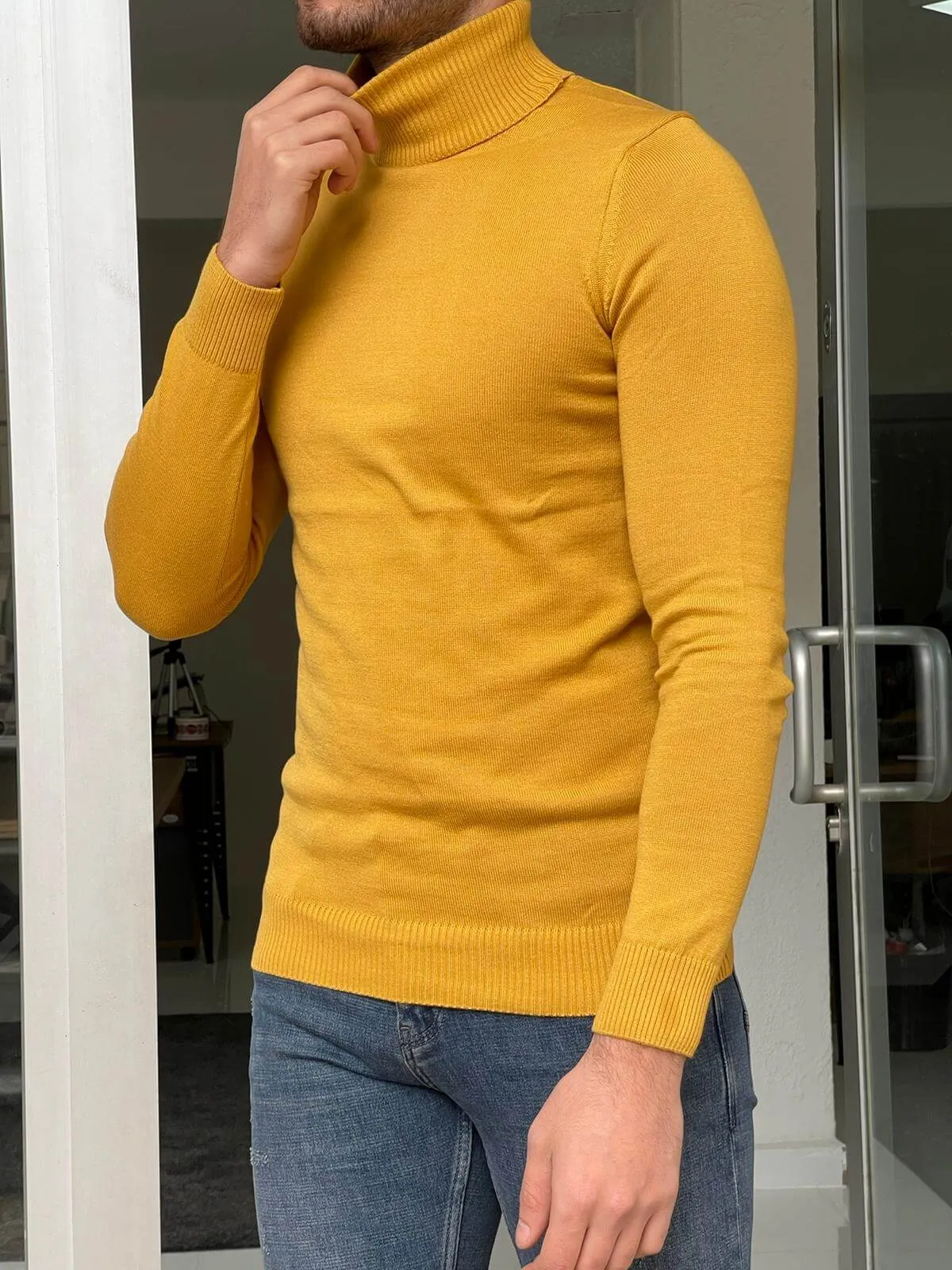 Osaka Yellow Half Turtleneck