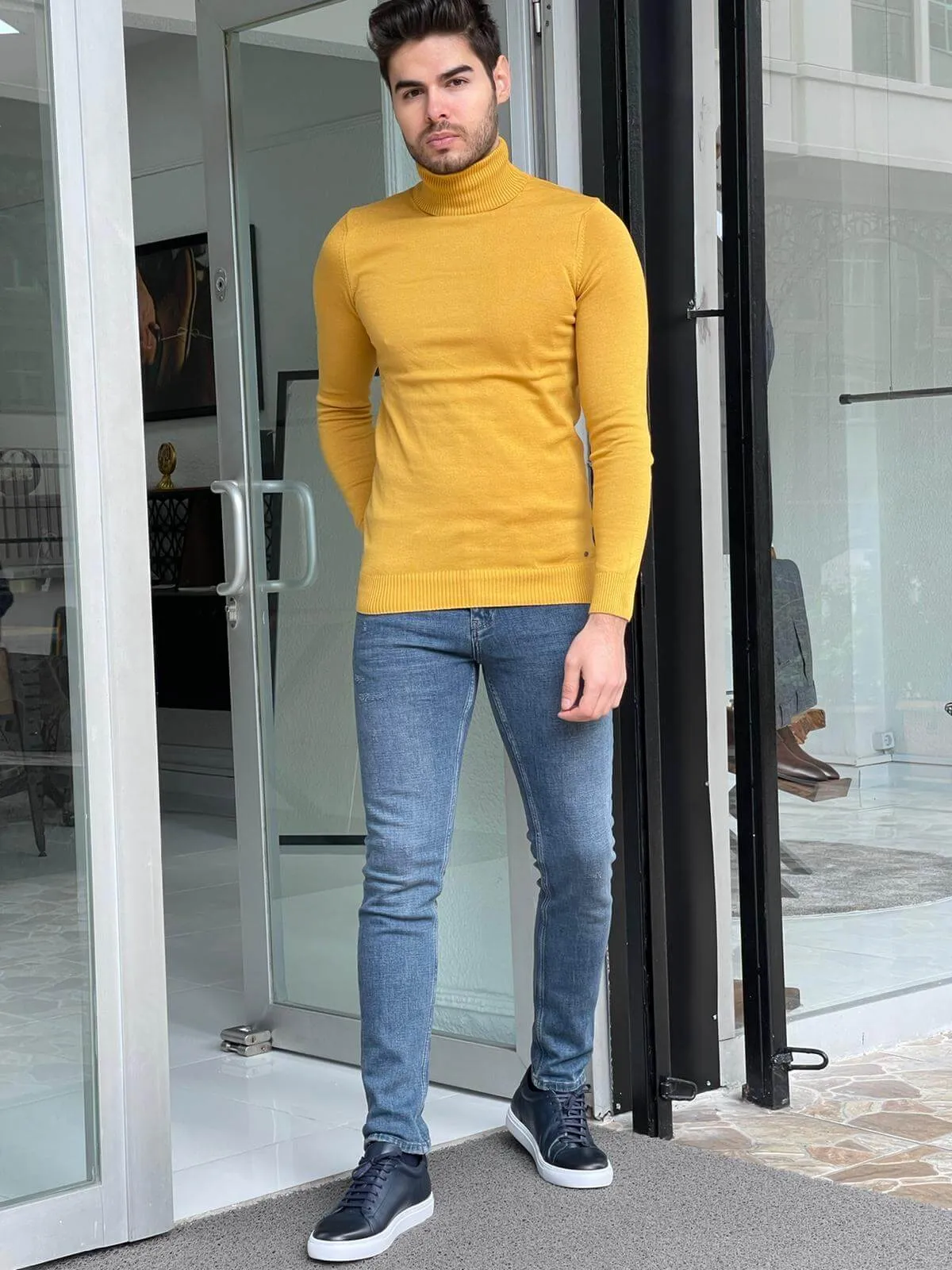 Osaka Yellow Half Turtleneck