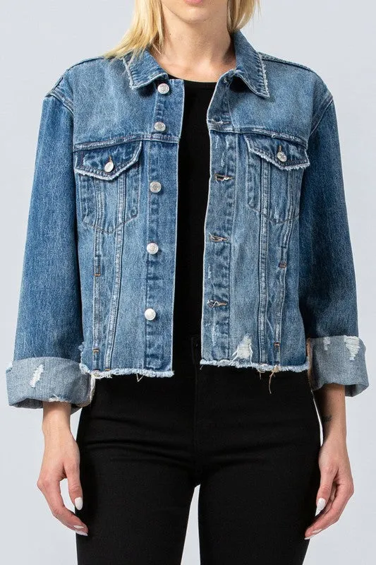 Over It Jean Jacket - Medium