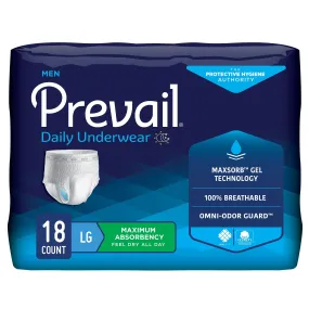 Prevail® Men's Daily Underwear Maximum Absorbent Underwear, Large / Extra Large