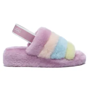 Rainbow Puffy UGG Slippers