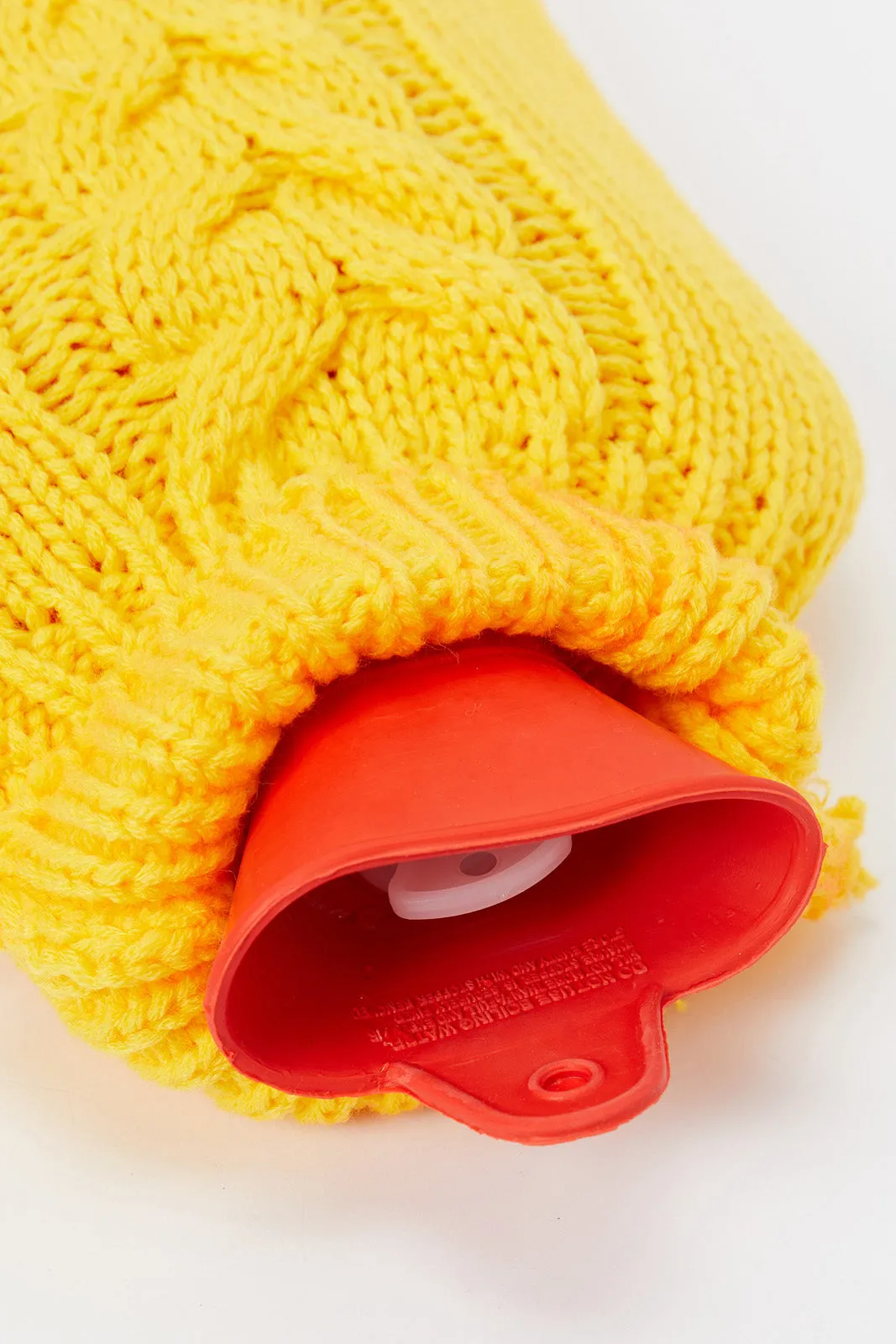 Red And Mustard Hot Water Bag 2 Liter With Knitted Cover (2 Piece)