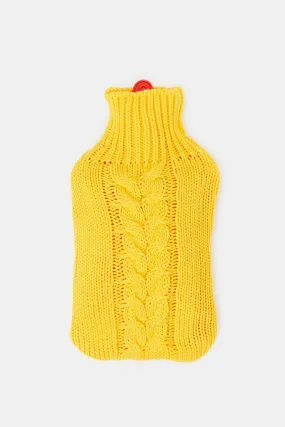 Red And Mustard Hot Water Bag 2 Liter With Knitted Cover (2 Piece)