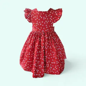 Red Pinafore Dress | Girls Dress |  Red Pinafore Girl Dress | Birthday Girls Dress | pinafore dress for girls