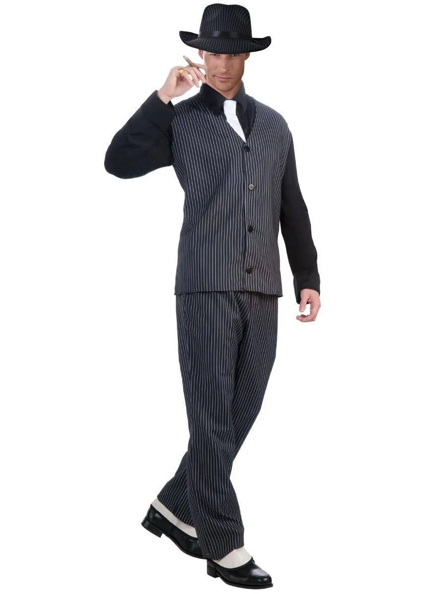 Roaring 20s Mens Plus Size Gangster Suit Costume