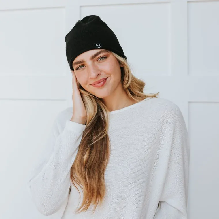 Rolled Edge Cashmere  Beanie