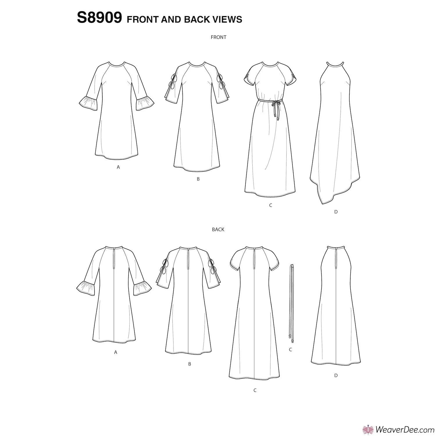 Simplicity Pattern S8909 Misses' Dresses