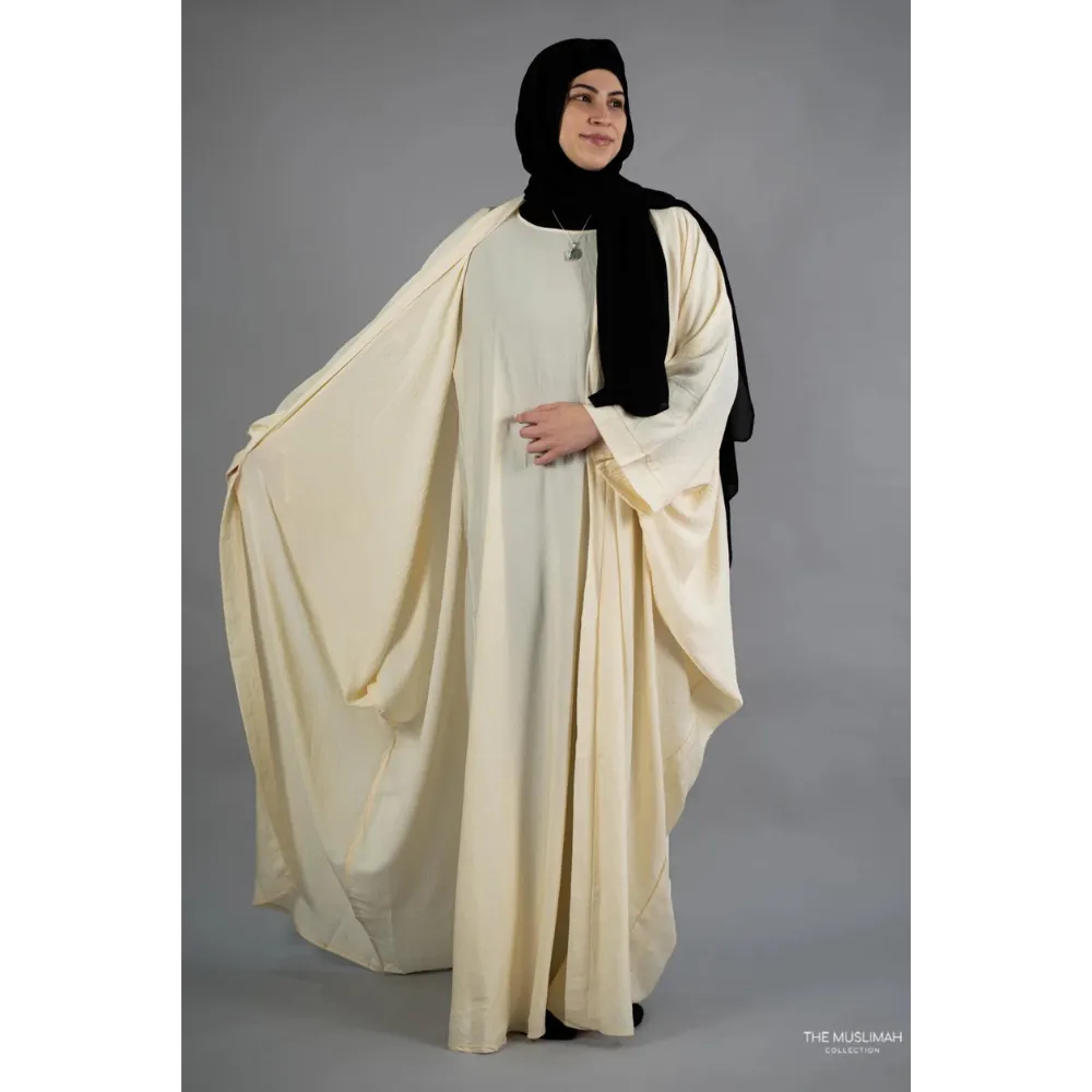 Slip Dress and Loose Fit Abaya (Sugar Cookie)