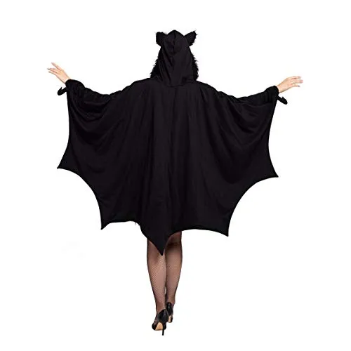 Spooktacular Creations Woman’s Black Bat Zip Hoodie Halloween Costumes for Adults