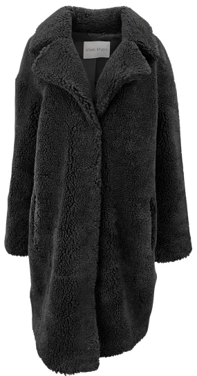 Stand Studio Camille Cocoon Coat in Black