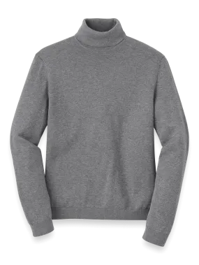 Supima Cotton Turtleneck - Medium Grey