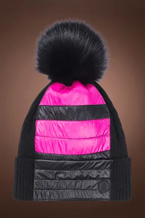 Tamena Black Pom Hat