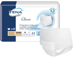 Tena 72513 Classic Protective Underwear, Medium, 34"-44" White