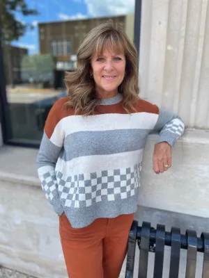 Tess Checkerboard Sweater