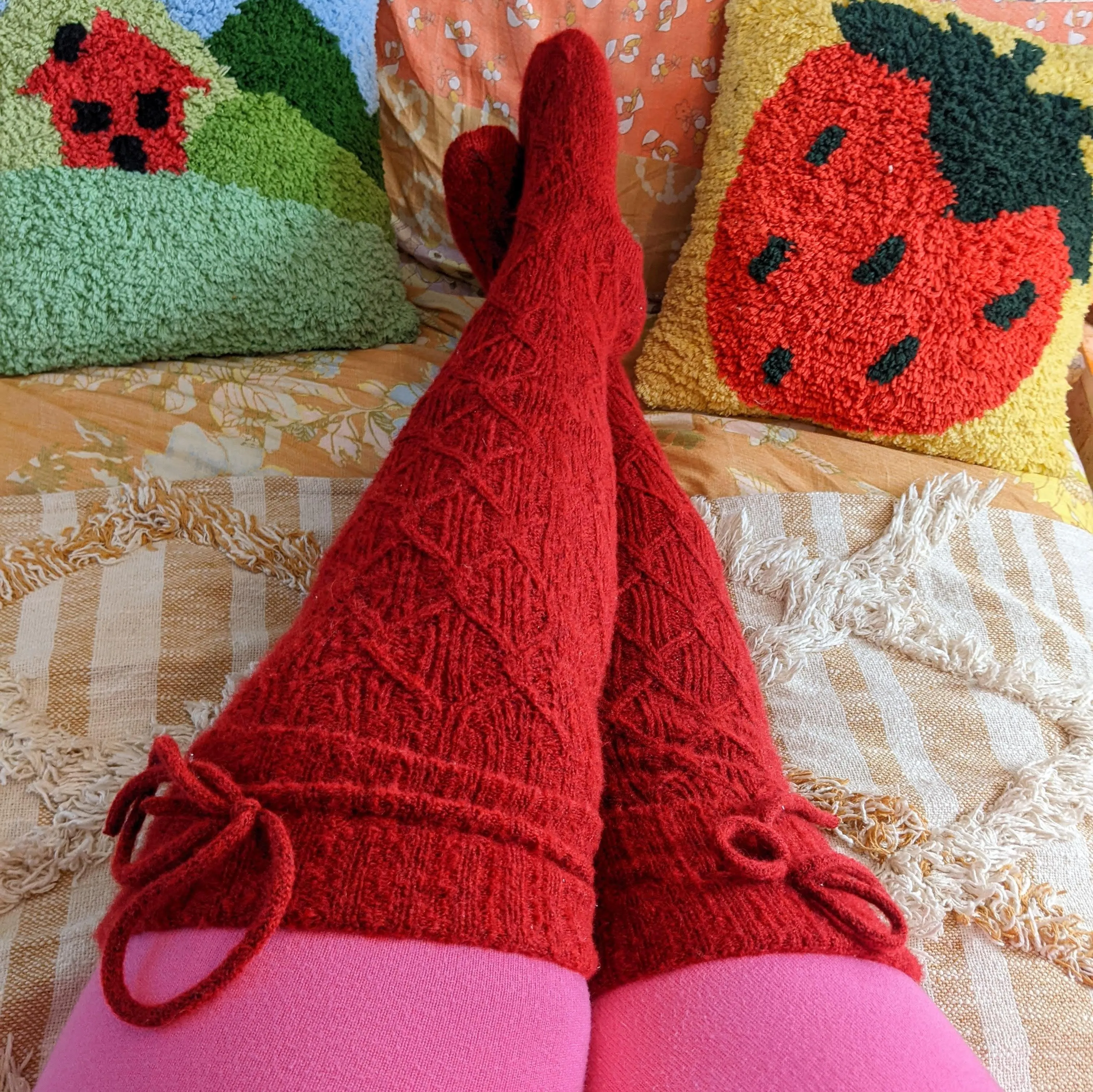 Thigh High Socks - Lobster