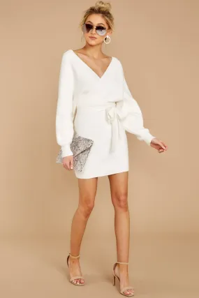 Think About It Ivory Sweater Dress