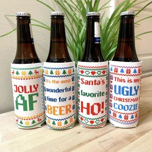 Ugly Christmas Sweater Can Cooler: Customizable Holiday Fun for Your Festive Drinks!