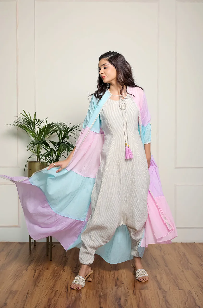 Unicorn Jacket With Dhoti Jumpsuit