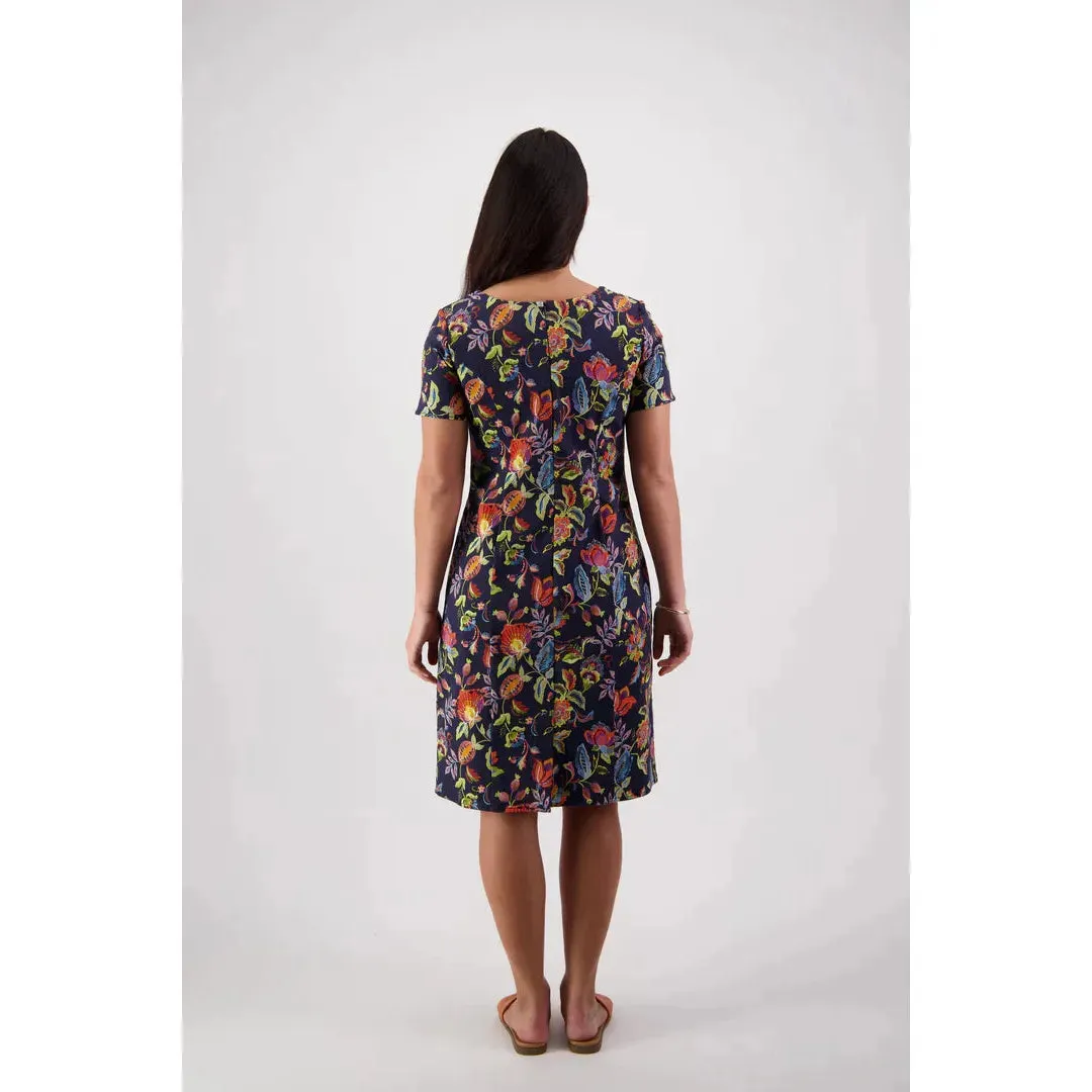 Vassalli - Printed Lightweight Fitted Dress with Short Sleeve - Brazil