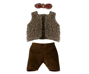 Vest, Pants and Bowtie for Grandpa Mouse