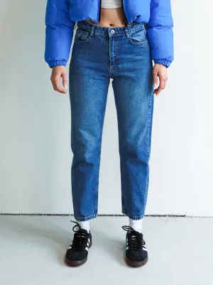 Vintage Blue Basic Baggy Women Jeans