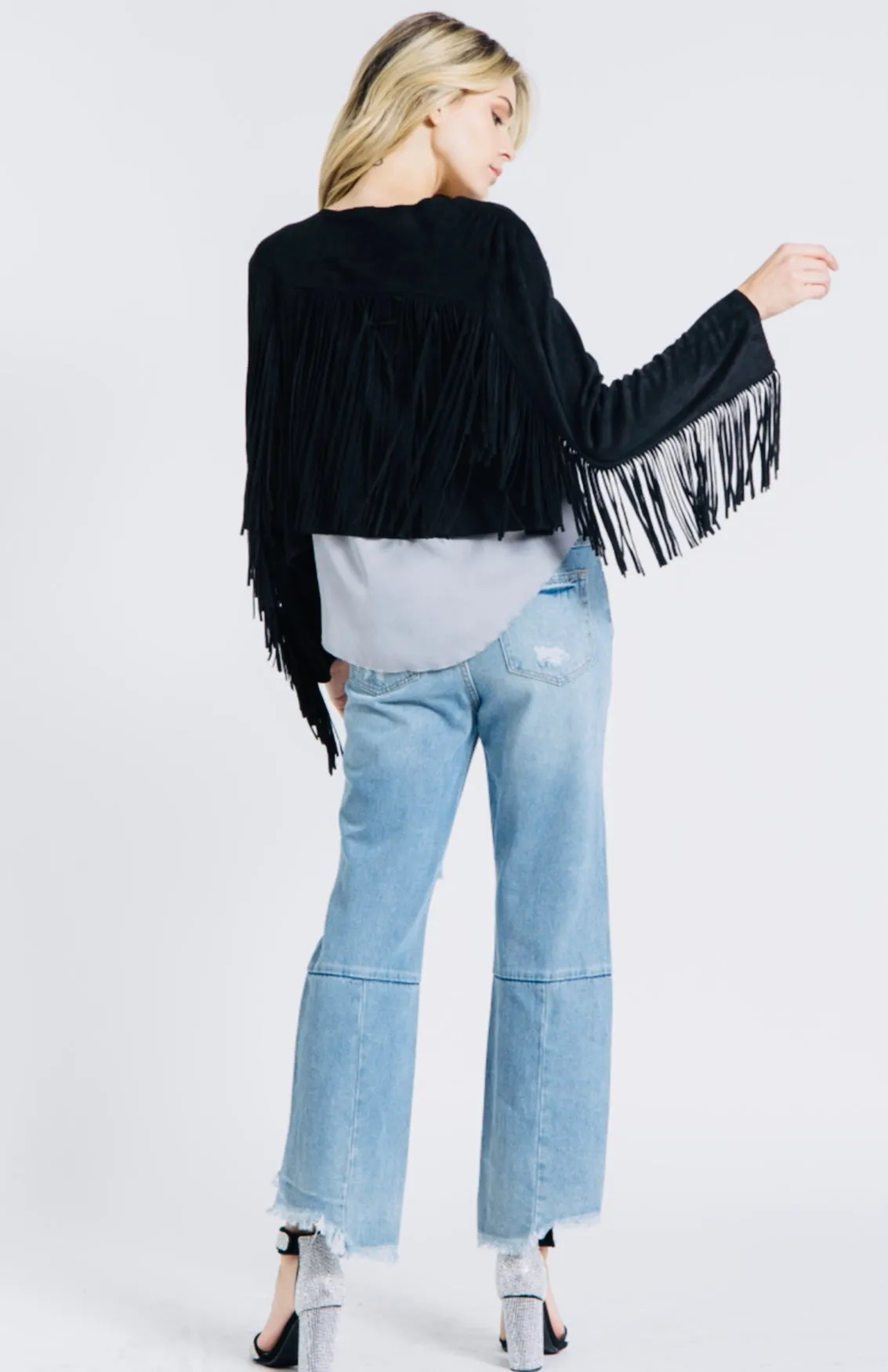 WESTERN CROPPED FRINGE JACKET