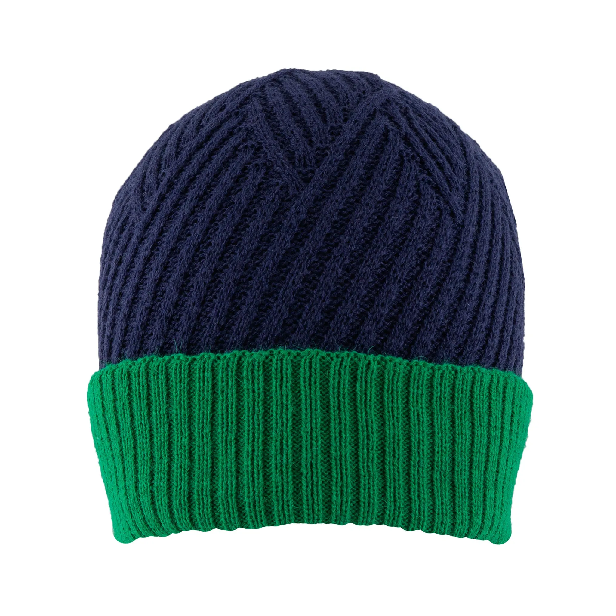 Women’s Patchwork Cable Knit Beanie Hat