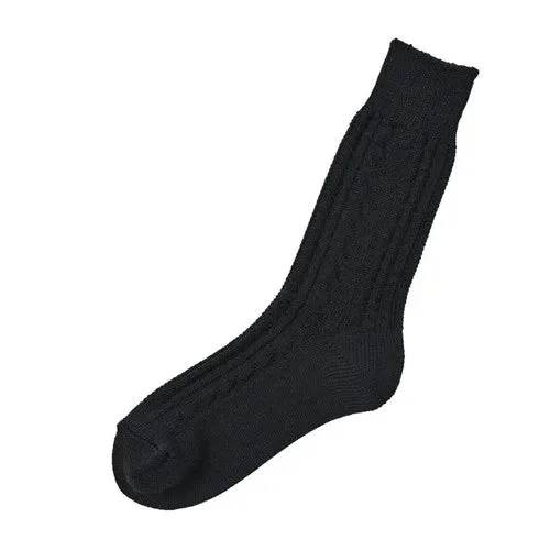 Wool Cotton Cable Socks