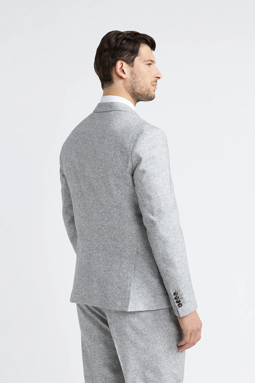 Wool, silk and cashmere double-breasted blazer