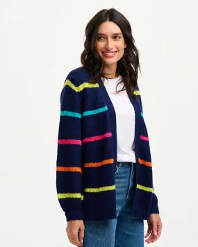 Yvette Navy Stripe Cardi