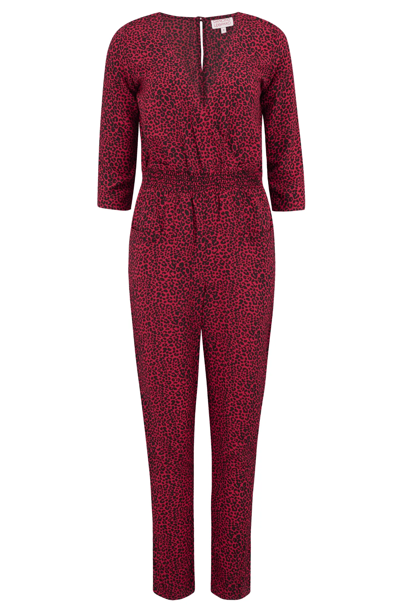 Zion Jumpsuit In Small Red Leopard