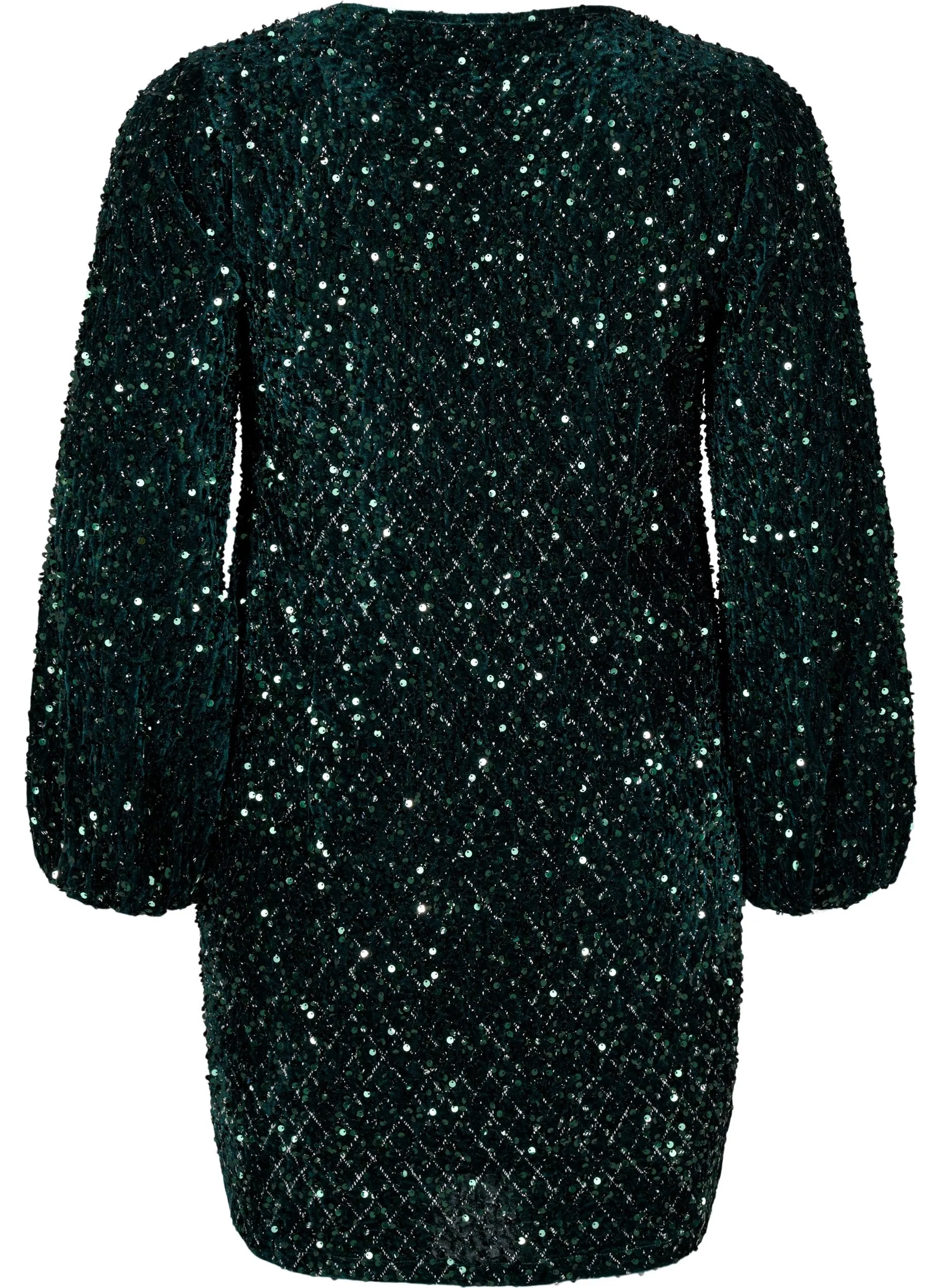 Zizzi Rutti Sequin Dress in Green